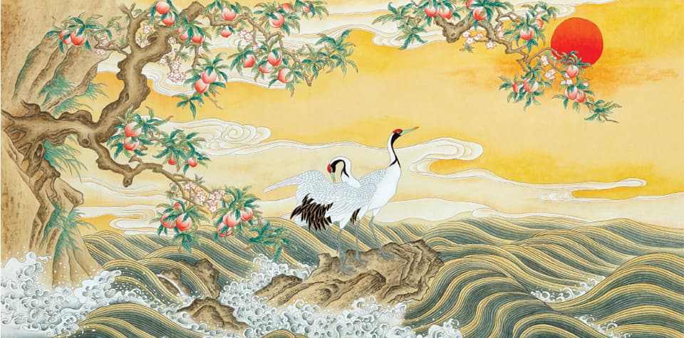 가람 김정미 작가의 일품당조도&nbsp;60&times;122㎝
