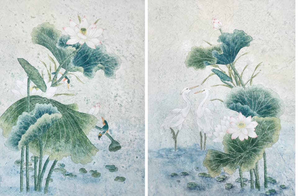 ​가람 김정미 작가의 연화도&nbsp;70&times;50㎝&times;2