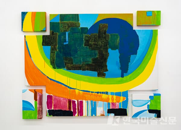 [사진=김귤이] '테트리스 처럼! 3' 2023, 캔버스에 아크릴, 유채, 164.5x128cm