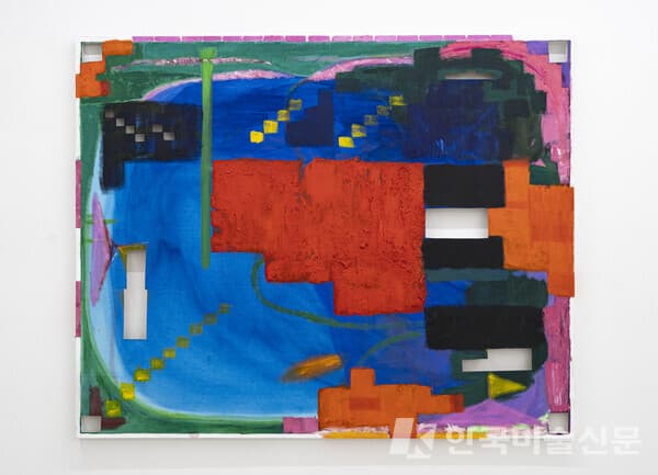 [사진=김귤이]'유실된 데이터2', 2022, 캔버스에 아크릴, 154x120cm