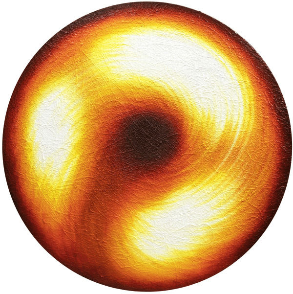 The Bagel of Sgr A, 100 x 100cm, Mixed Media On Canvas, 2025&nbsp;(자료제공=넌지 작가)