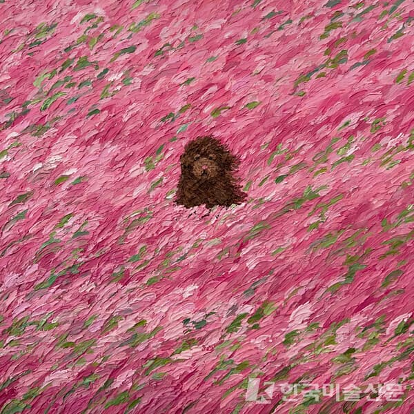 영리_flow no.6_45.5x45.5cm_acrylic with modeling paste on canvas_2025