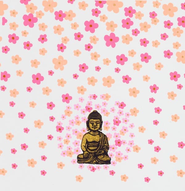 신윤영 Buddha Series-꽃마리, Ink on paper, 30x30cm, 2021 (제공=조민경 작가)