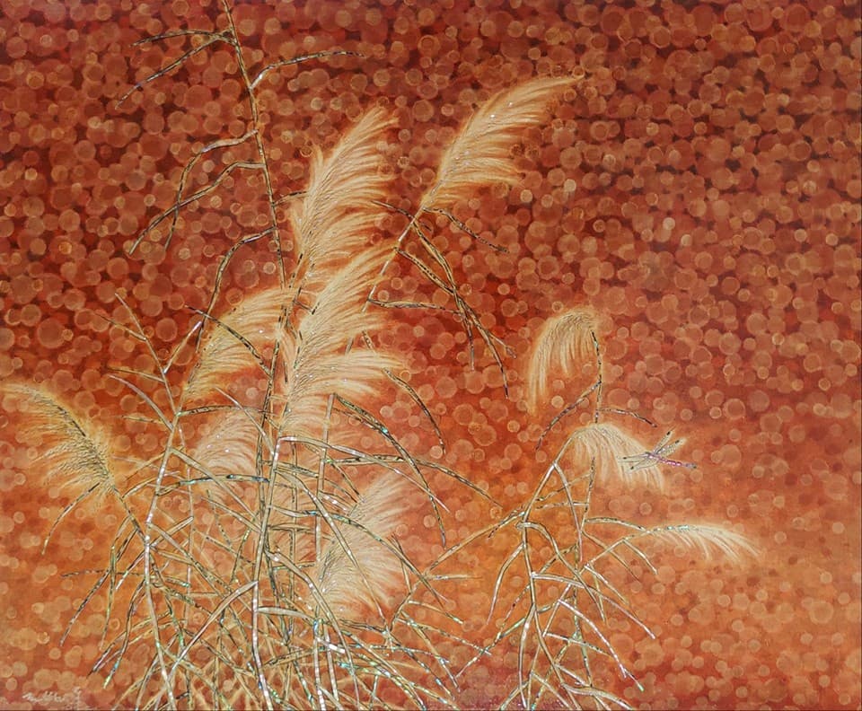 그리움 11&nbsp; &nbsp;53&times;45cm 장지 채색 자개 옻칠&nbsp;[사진= 전병운 작가]