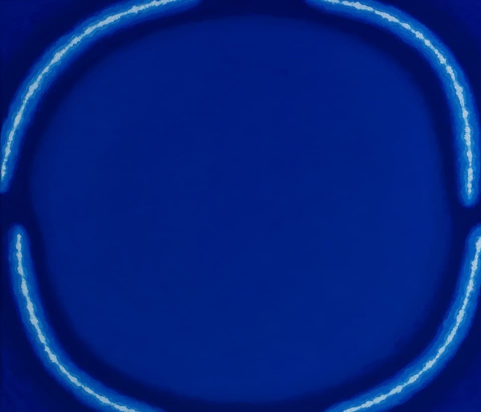 빛 BLUE2403-N.007 53x45.5cm Oil on canvas 2024 [사진= 정영호 작가]