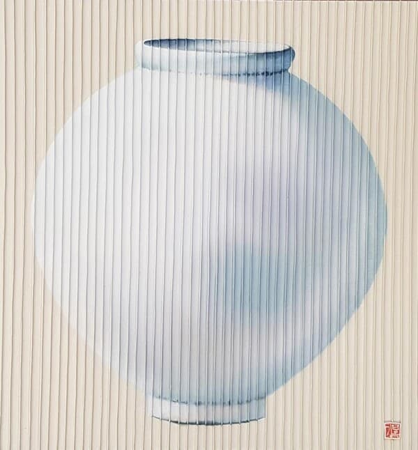 김연옥, 2019,&nbsp; 겹,&nbsp; Acrylic on canvas,&nbsp; 45.5x48.5cm&nbsp; / (사진=손끗)