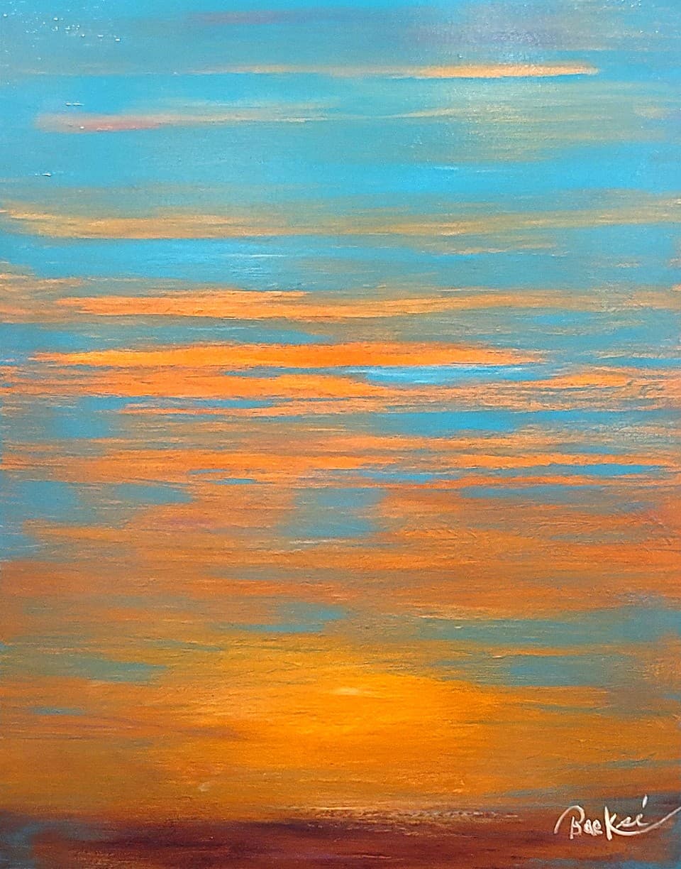 백순임 명상화 Mountains Embracing the sun #2(Mixed material on canvas&nbsp;[사진= 백순임 화백]