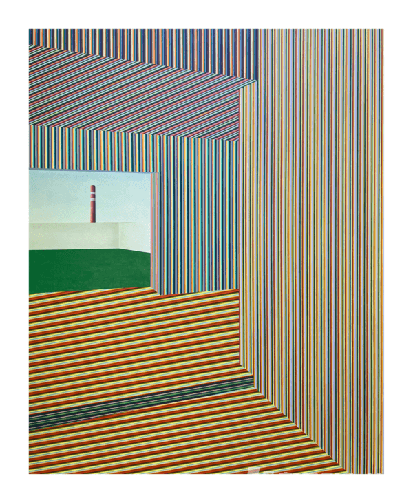 Gallery(K)-The scene of red smokestack , acrylic & oilbar on canvas 90.9cm x 72.7cm, 2025 (제공=아트센터자인)