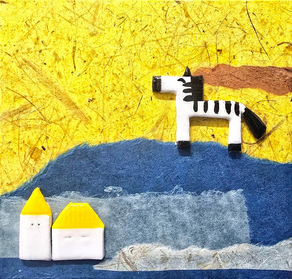 너에게 집을 줄게(3호), 20&times;20cm, Mixed media on canvas, 2025&nbsp; [사진=김가람 작가]
