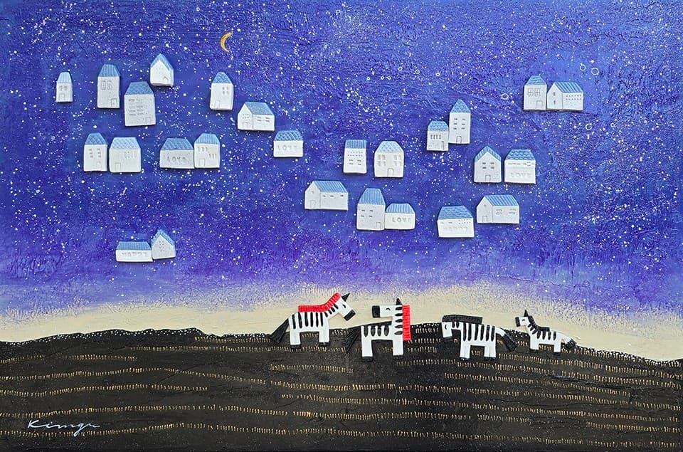 집의 의미(30M)_60.6&times;90.9cm, Mixed media on canvas, 2024&nbsp; [사진=김가람 작가]