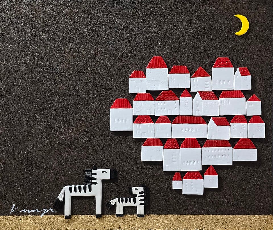 선물(10F) 45.5&times;53cm, Mixed media on canvas, 2024&nbsp; [사진=김가람 작가]