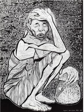 Figure1 122x164Cm 목판, 1993년 [사진=이상윤]