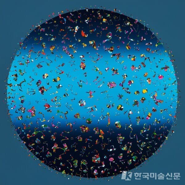 박현수, Rhyme-B22_ Oil on Canvas_72,7x72,7cm_2022 (제공=아트센터자인)
