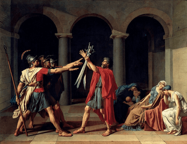 자크 루이 다비드, 《호라티우스 형제의 맹세》(The Oath of the Horatii), 1784년