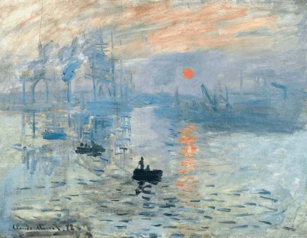 클로드 모네, 《인상, 해돋이》(Impression, Sunrise), 1872년, 마르모탕 모네 미술관 소장.