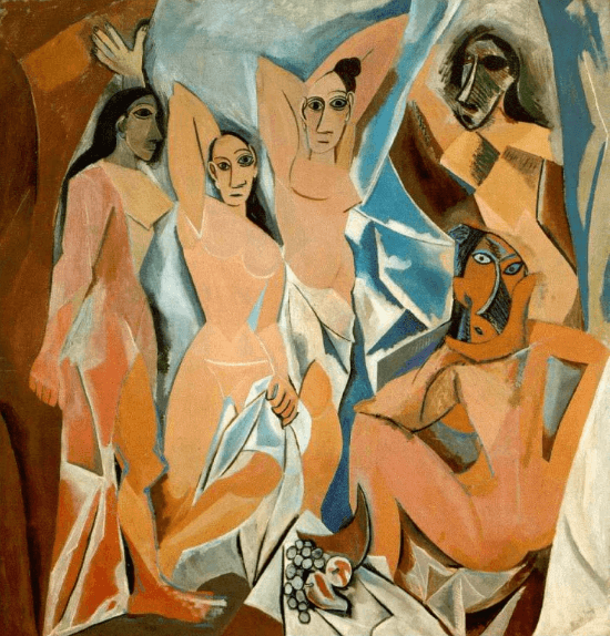 파블로 피카소, 《아비뇽의 처녀들》(Les Demoiselles d&rsquo;Avignon), 1907, 뉴욕 현대미술관(MoMA) 소장.