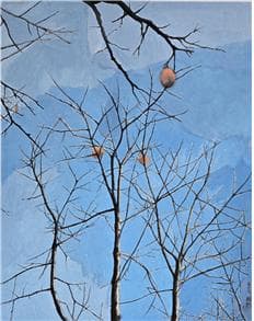 가을이 머문자리,&nbsp;69x87cm, 수묵담채, 2025