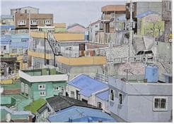 &nbsp;어우러짐4. 정지된 시간의 아름다움, 95x69cm, 수묵담채, 2025 &nbsp; &nbsp;
