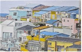 어우러짐5, 삶의 활기, 92x61cm, 수묵담채, 2025