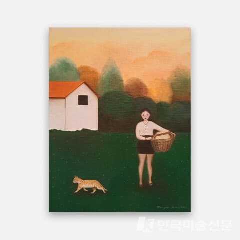 해녀와 고냉이 _Oil on Canvas 41x32cm (제공=갤러리 제주)