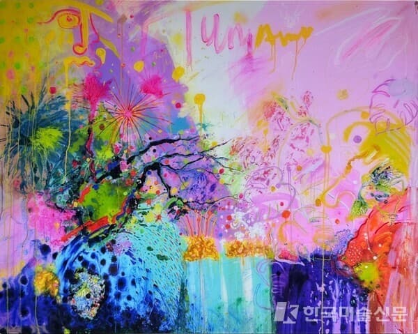 감정의 기억과 잔상 116x112 Mixed media on canvas 2026