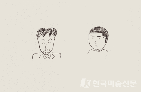 안자이 미즈마루가 그린 미즈마루(왼쪽)와 하루키(오른쪽) /(제공=플랫폼엘)