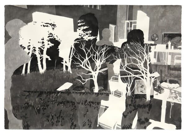 (0557)2025 실내-또다른풍경2 / 먹,연필 / 150X215cm