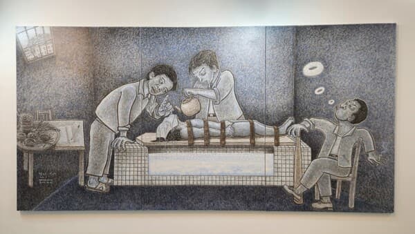 남영동 칠성판 193 x 391cm / 캔퍼스에 아크릴 / 2026 / 생명평화예술행동