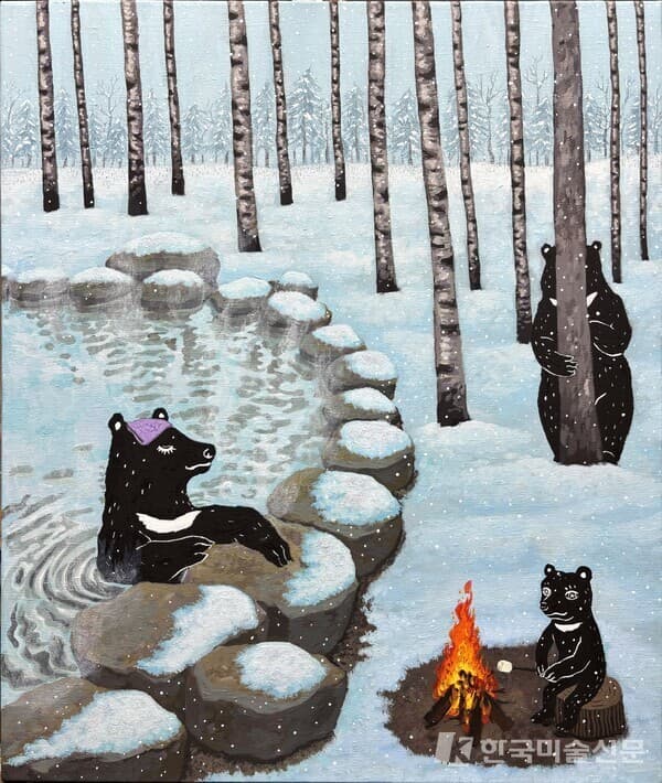 warm winter forest, 53.0 x 45.5, Acrylic on canvas, 2025 (헤라스아트 제공)