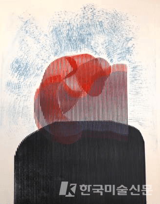 &rsquo;두상연구 - 풍경이 있는 두상 7&lsquo;, Linocut drypoint, 70x100cm , 2022 (제공. 한국문화예술센터)