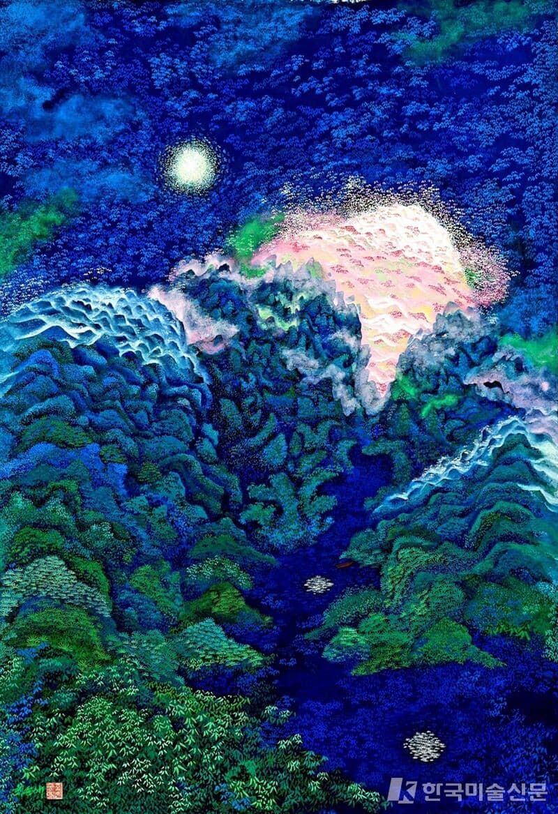 의태 최승애 화가, "직접 창안한 풀점묘법으로 21세기 몽유도원도 그려"